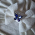 Turban bijoux Papillon bleu roi nœud en tissu maille 4 couleurs au choix
